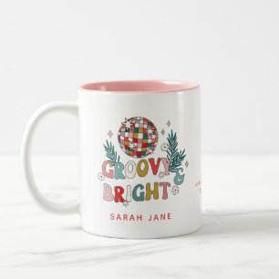Retro Christmas Two-Tone Coffee Mug