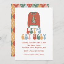 Retro Christmas Ugly Sweater Party Invitation