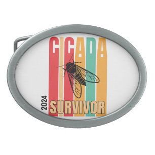 Retro CICADA SURVIVOR Belt Buckle