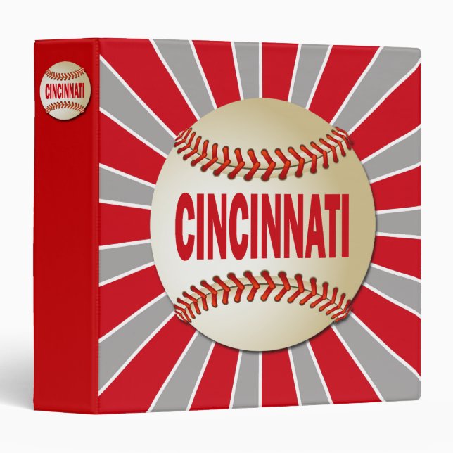 RETRO CINCINATTI BASEBALL BINDER (Front/Spine)