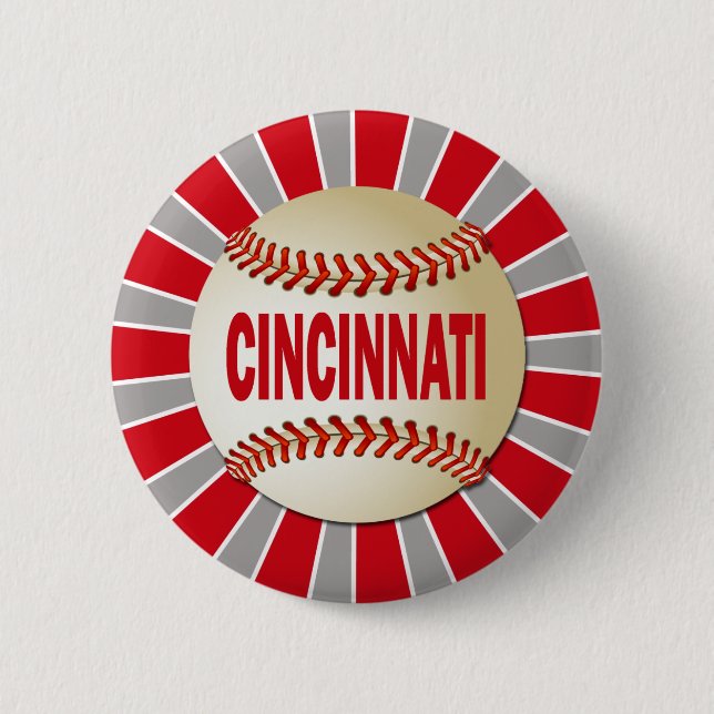 RETRO CINCINNATI BASEBALL BUTTON (Front)