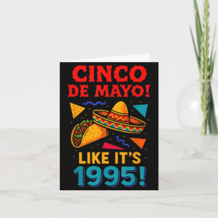 Retro cinco de mayo mexican party card
