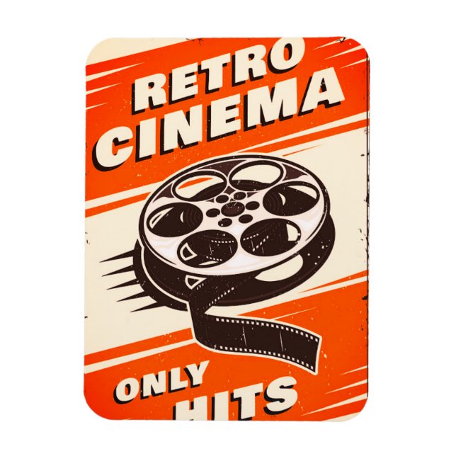 ''Retro CINEMA'' Flexible Magnet (Vertical)