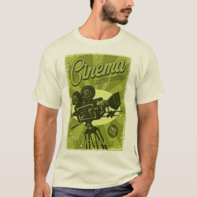 Retro Cinema: Movie Nights T-Shirt (Front)
