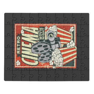 RETRO CINEMA POSTER JIGSAW PUZZLE
