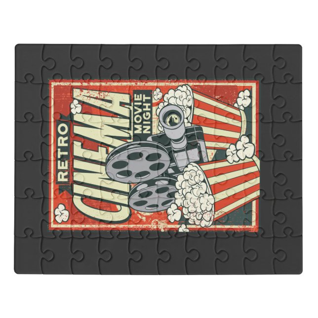 RETRO CINEMA POSTER JIGSAW PUZZLE (Puzzle Horizontal)