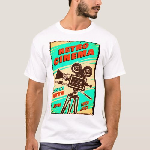 Retro CINEMA Poster T_Shirt