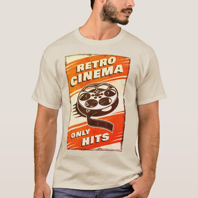 Retro CINEMA Poster T-Shirt (Front)