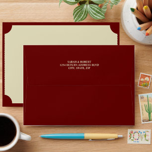 Retro Cinema Theater Ticket Stub Wedding Envelope