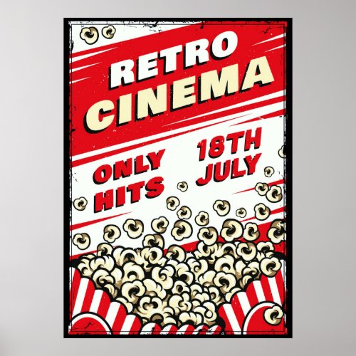 Retro Cinema  Vintage Classic Retro Poster