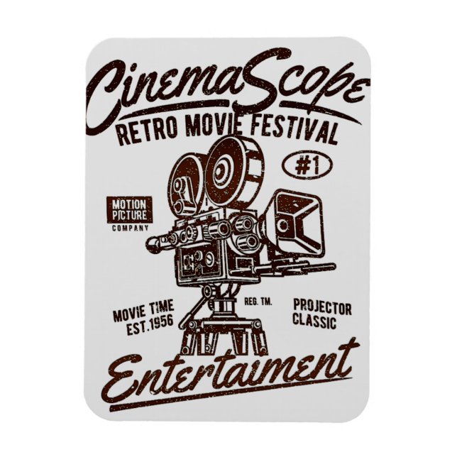 Retro CinemaScope Flexible Magnet (Vertical)
