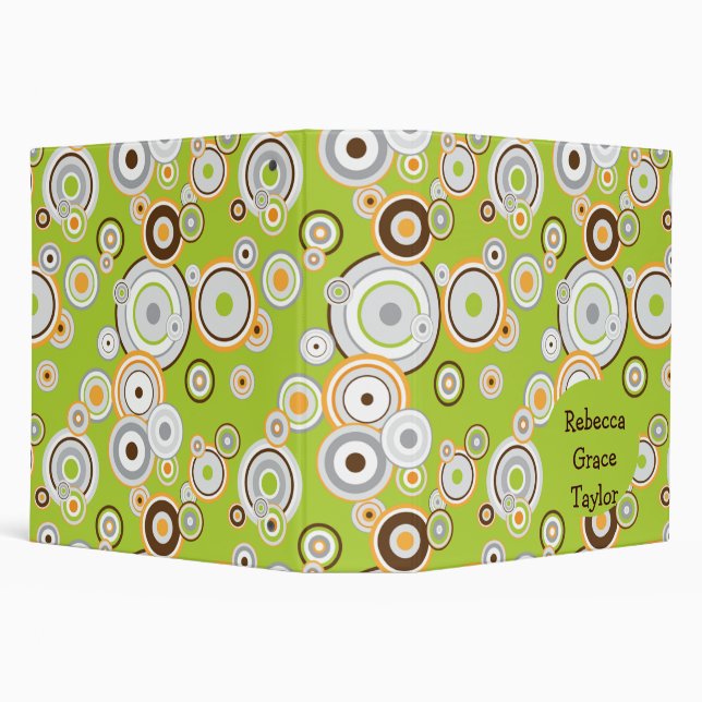 Retro Circle 3 Ring Binder (Background)