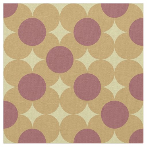 Retro Circle Flower Pattern Fabric