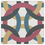 Retro circle knots print fabric