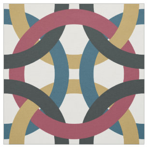 Retro circle knots print fabric