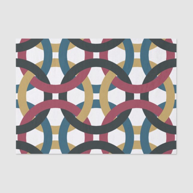 Retro circle knots tissue paper (Front)