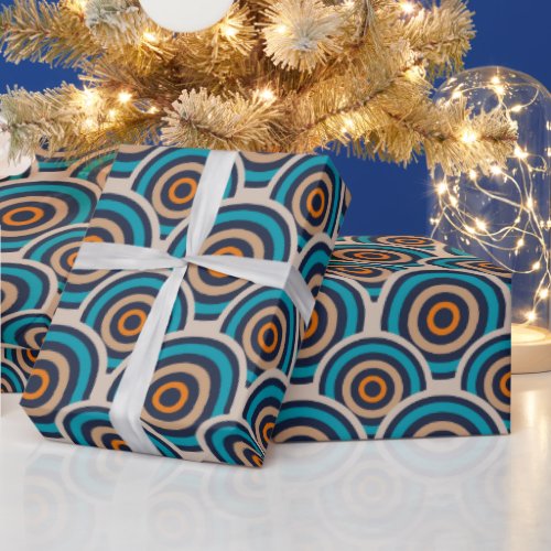 Retro Circle Pattern Wrapping Paper