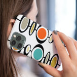 Retro Circle Shapes Mid Century Modern Case-Mate iPhone 14 Case<br><div class="desc">Stand out from the crowd with this cool retro geometric design phone case. With its colorful lopsided circles in turquoise,  orange,  cream,  tan,  gold,  and black it's sure to look and feel great in your hand!</div>