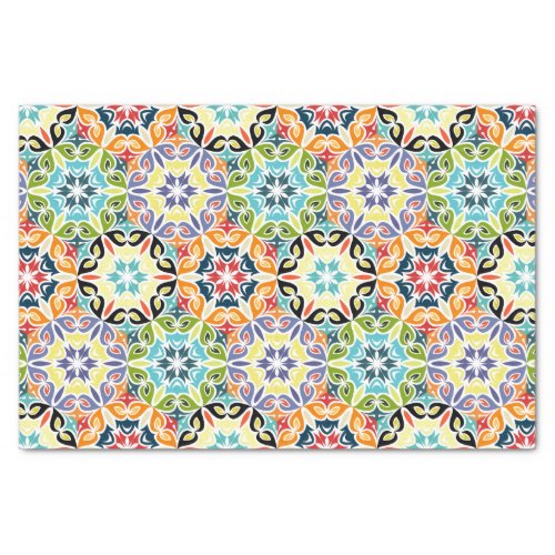 Retro Circles Abstract Pattern Decoupage Tissue Paper