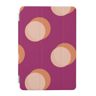 Retro Circles and Shadows Bold Pattern Purple iPad Mini Cover