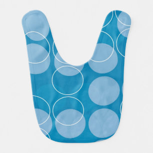 Retro circles baby bib