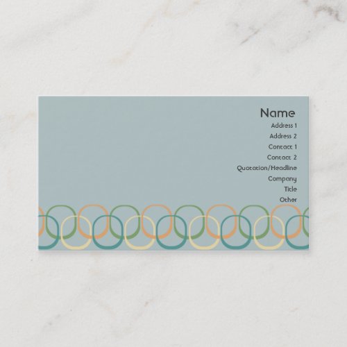 Retro Circles - Business Business Card Template