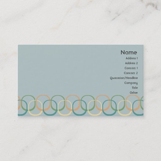 Customizable Retro Circles - Business Business Card Template