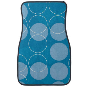 Retro circles car floor mat