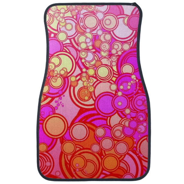 Retro Circles Car Floor Mat (Front)