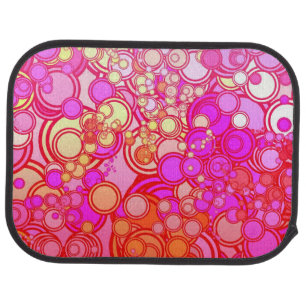 Retro Circles Car Floor Mat