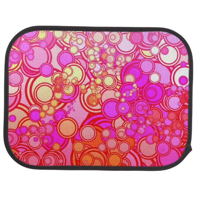 Retro Circles Car Floor Mat (Rear)