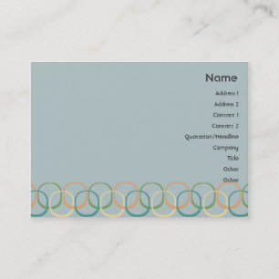 Retro Circles - Chubby Business Card