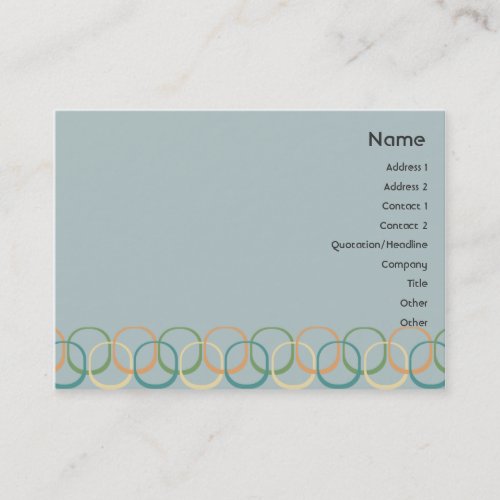 Retro Circles - Chubby Business Card Templates