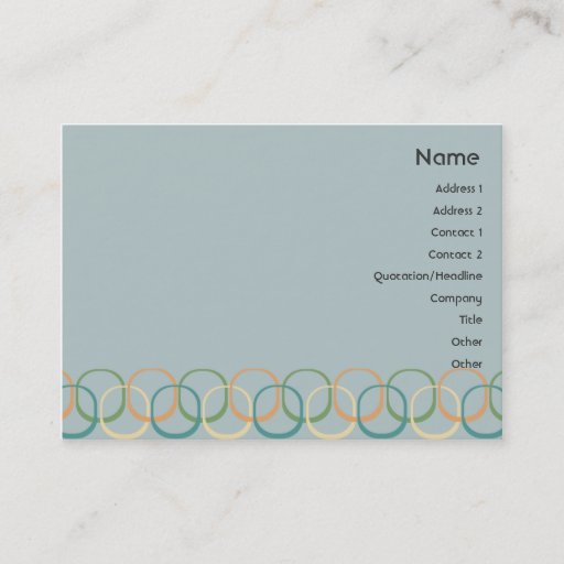 Customizable Retro Circles - Chubby Business Card Templates