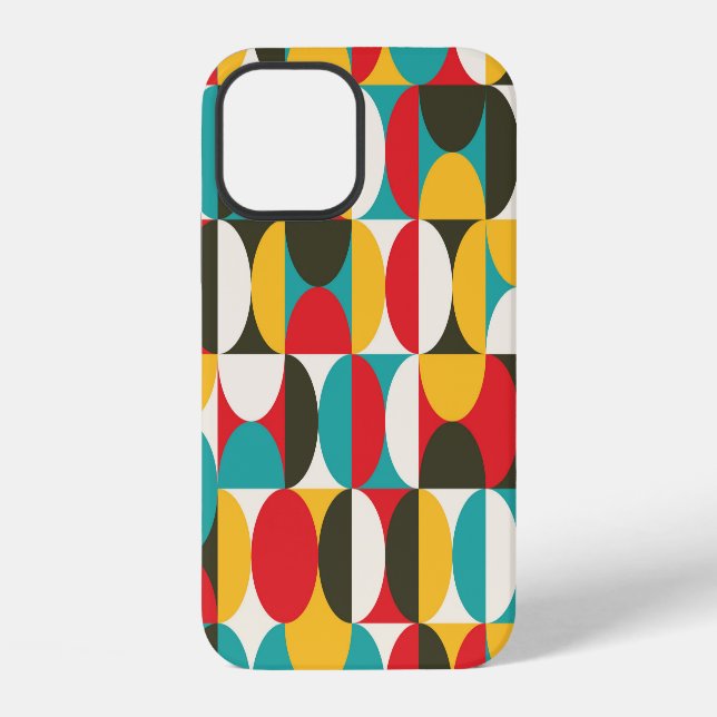 Retro Circles: Colorful Hipster Pattern. Iphone Case (Back)