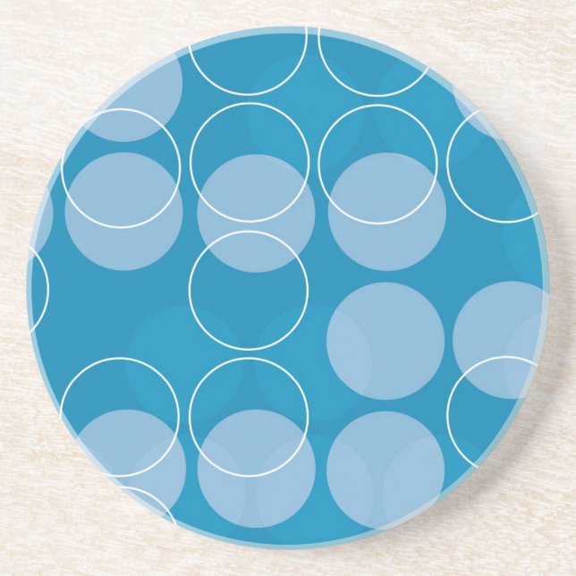 Retro circles drink coaster (Front)
