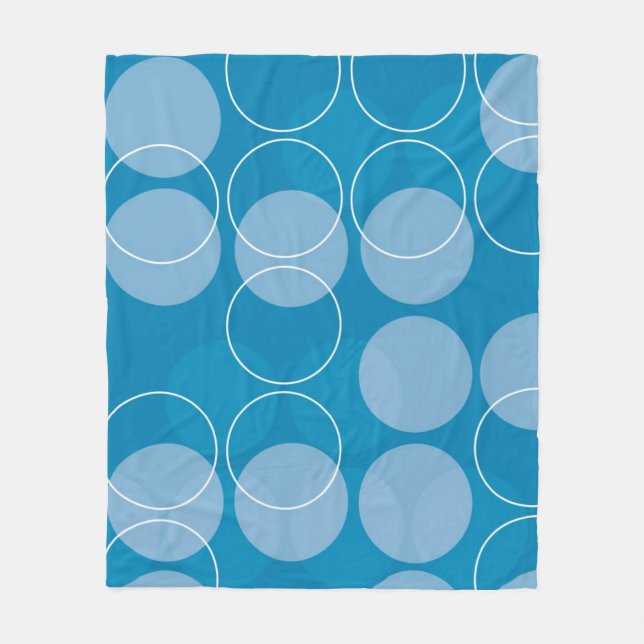 Retro circles fleece blanket (Front)