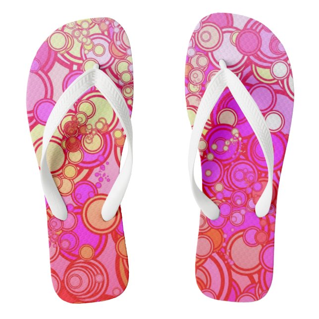Retro Circles Flip Flops (Footbed)
