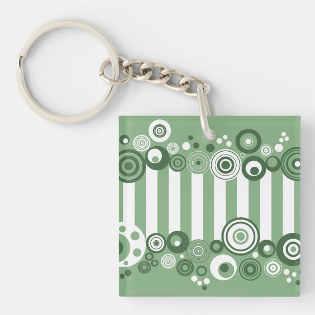 Retro circles keychain (Front)