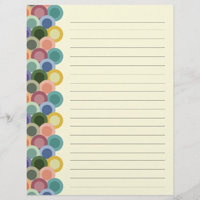 Retro Circles Lined Letterhead (Front)