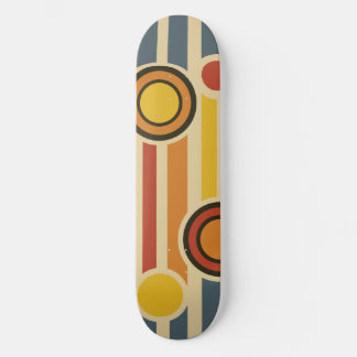 Retro Circles & Lines Skateboard Deck