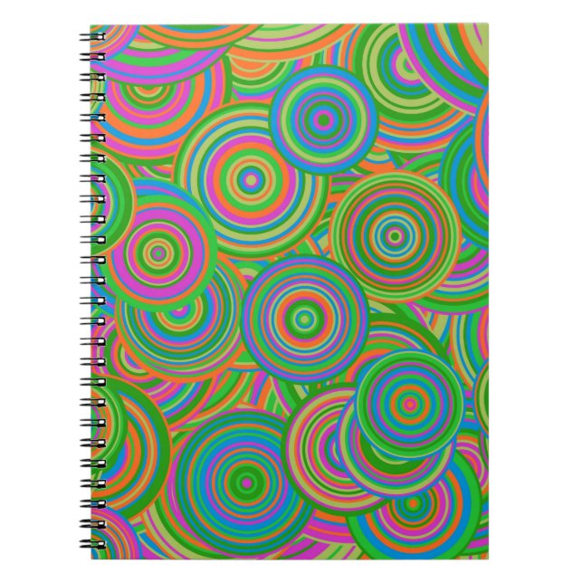 retro circles notebook (Front)