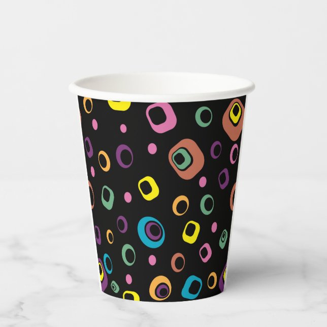 Retro Circles Paper Cups (Front)