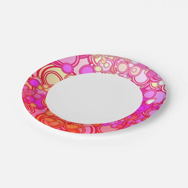 Retro Circles Paper Plates (Angled)
