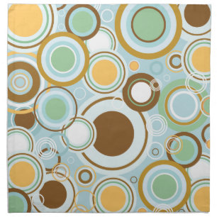 Retro Circles Pattern Cloth Napkin