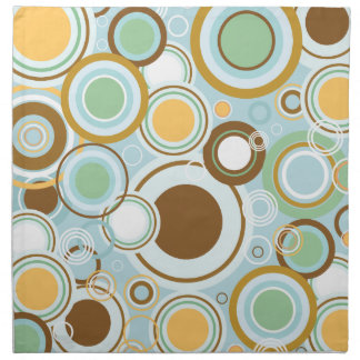 Retro Circles Pattern Cloth Napkin