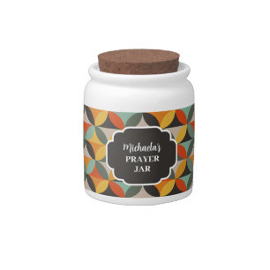 Retro Circles Personalized Prayer Jar