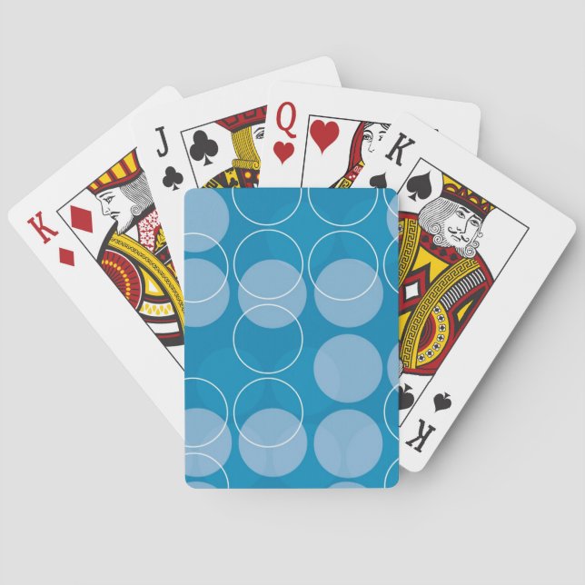 Retro circles poker cards (Back)