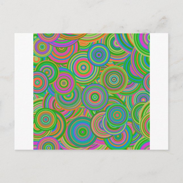 retro circles postcard (Front)