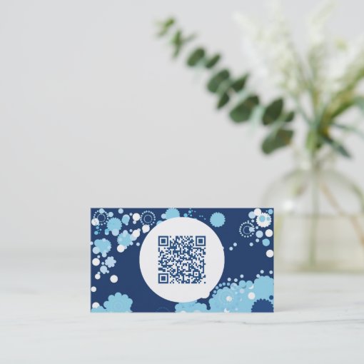 retro circles QR code Business Card | Zazzle